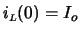 $i_{\scriptscriptstyle L}(0) = I_o$