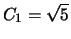 $C_1 = \sqrt{5}$